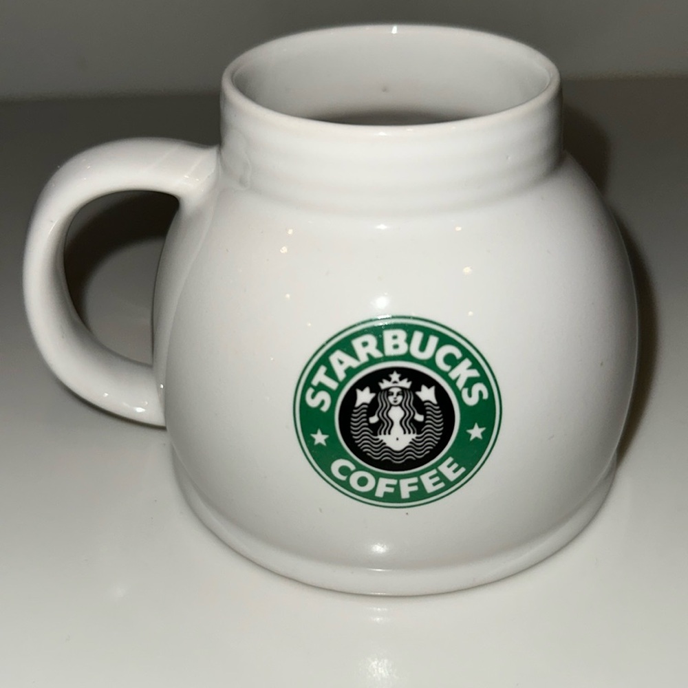 STARBUCKS Vintage No Spill Wide Bottom Travel Mug
